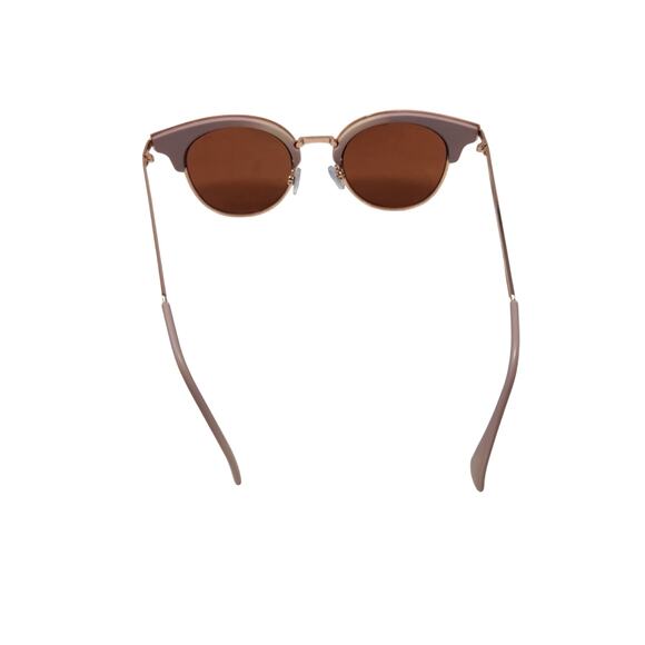 Metal Polarized Sunglasses Shiny Rose Gold Glass Drivers Round Gradient Lenses - Picture 5 of 6